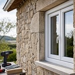 quelle fixation fenetre pvc mur pierres